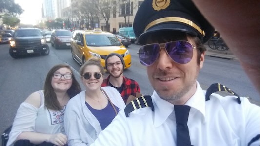 Private pedicab tour near Austin landmarks